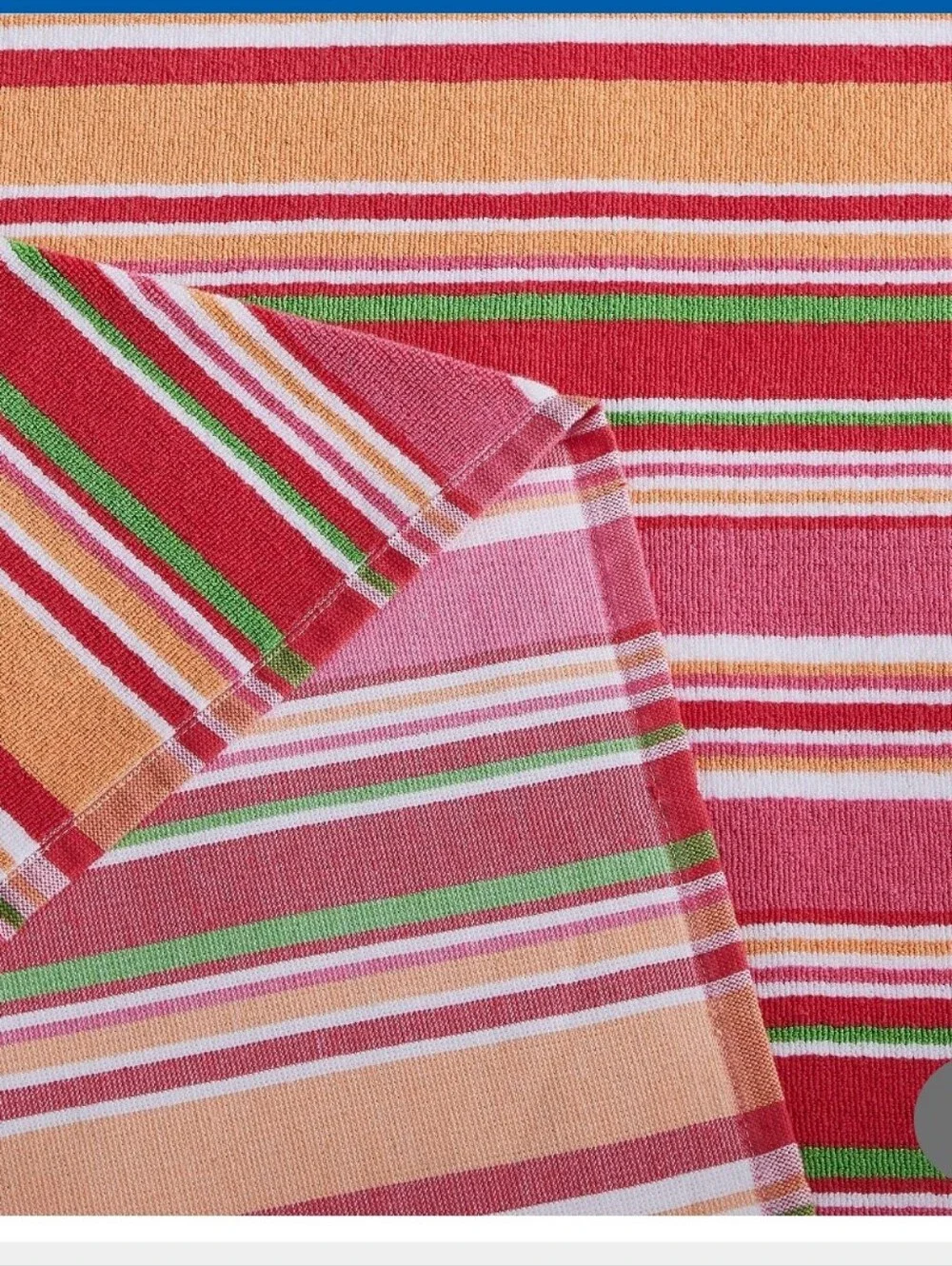 (Ew) 2 In 1 Striped Beach Towel And Tote Bag -